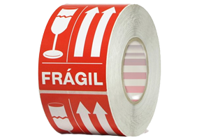 Etiqueta de frágil para caixas de envio